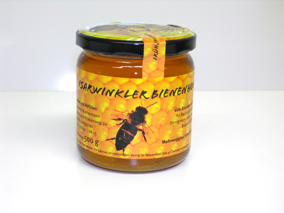 Honigetiketten | Selbstklebende Etiketten > Mit Wasser absolut